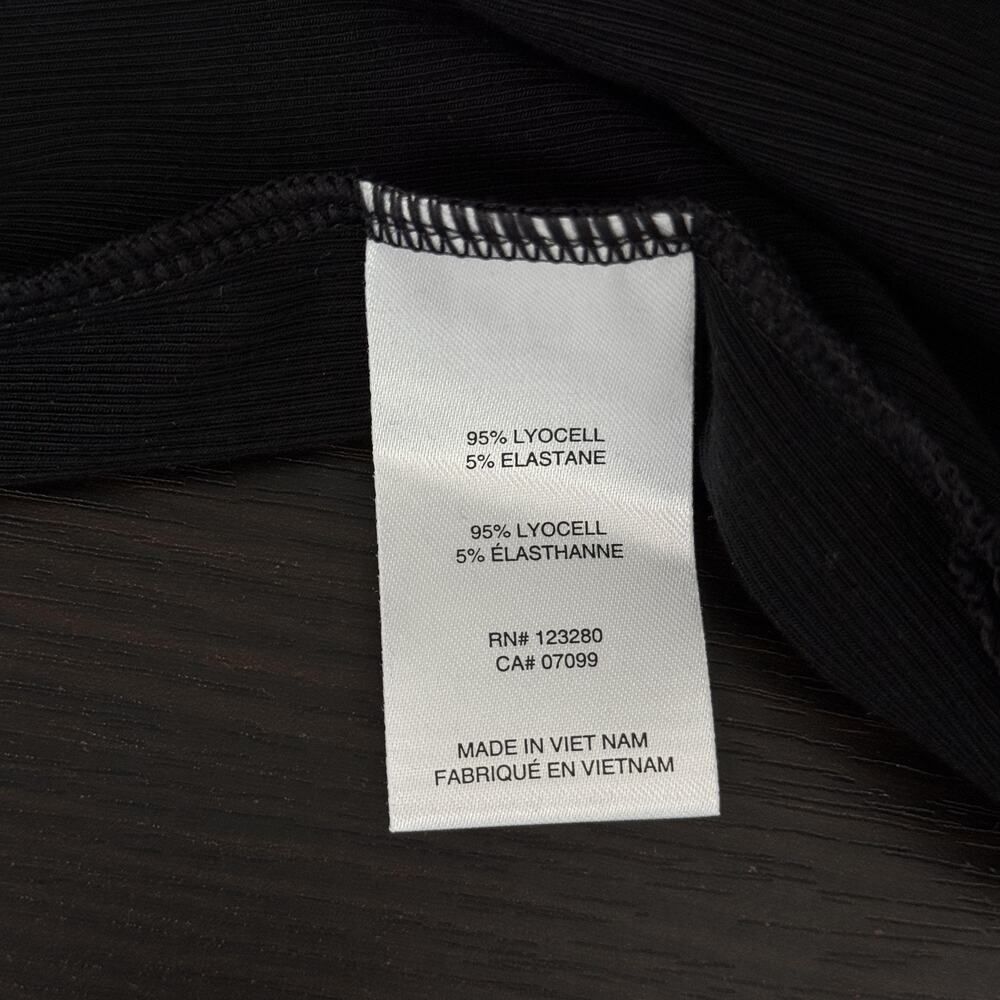 Travis Mathew Cloud Rib Retreat Dress Womens Large Black Rib Knit Midi NEW - Picture 10 of 11